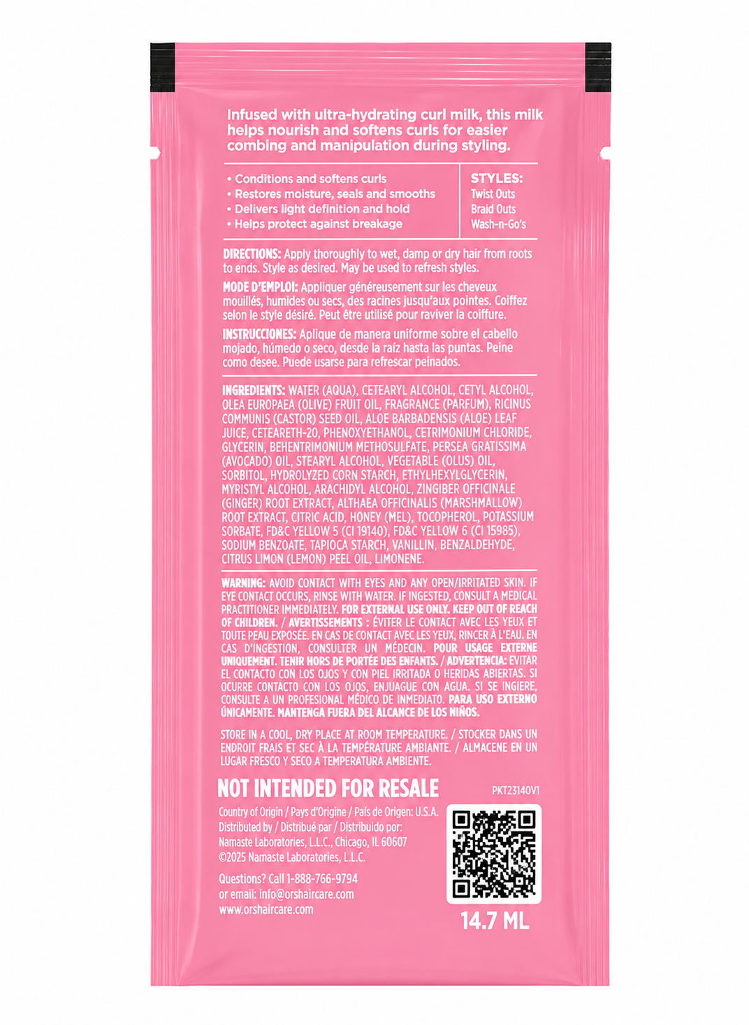ORS Curlshow Ready to Style Curl Milk (0.5oz) - Sample