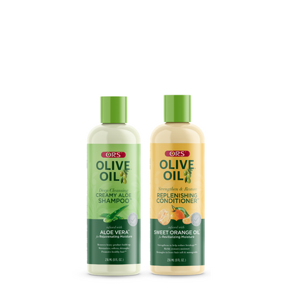 ORS Olive Oil Shampoo &amp; Conditioner for Revitalizing Moisture (8.0 oz) 2-Piece Set