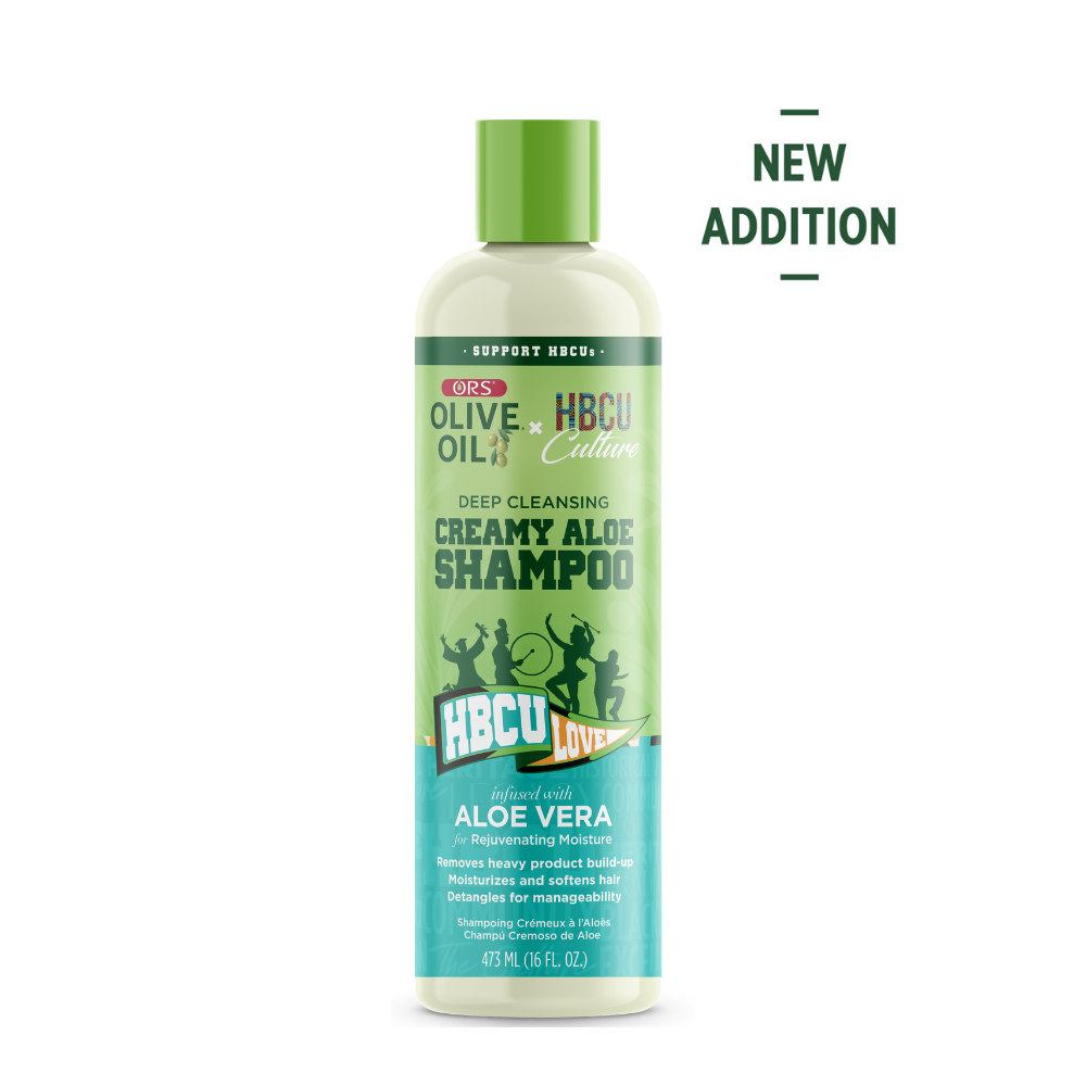 ORS Olive Oil HBCU Deep Cleansing Creamy Aloe Shampoo for Rejuvenating Moisture (16.0 oz)
