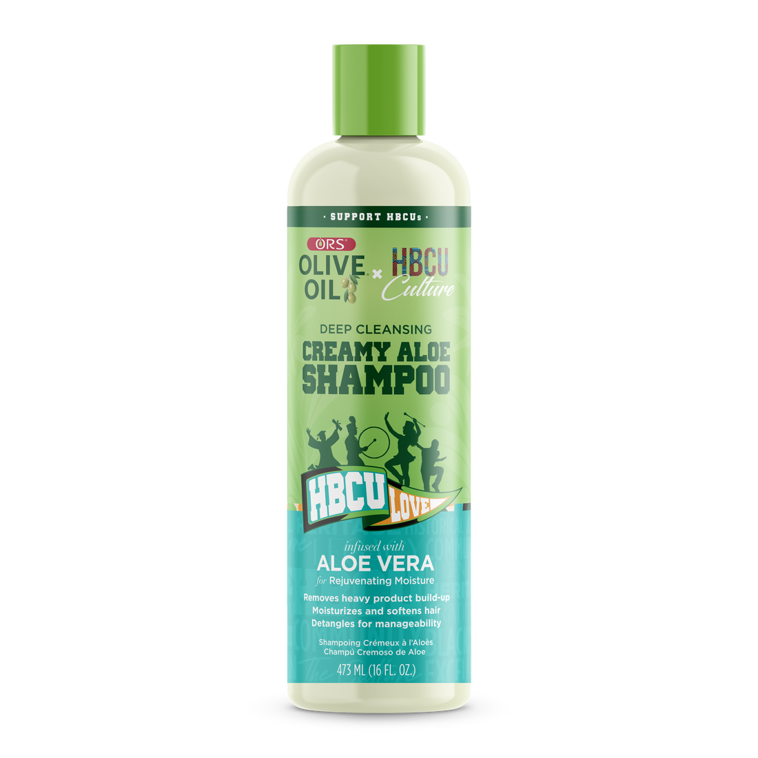ORS Olive Oil HBCU Deep Cleansing Creamy Aloe Shampoo for Rejuvenating Moisture (16.0 oz)