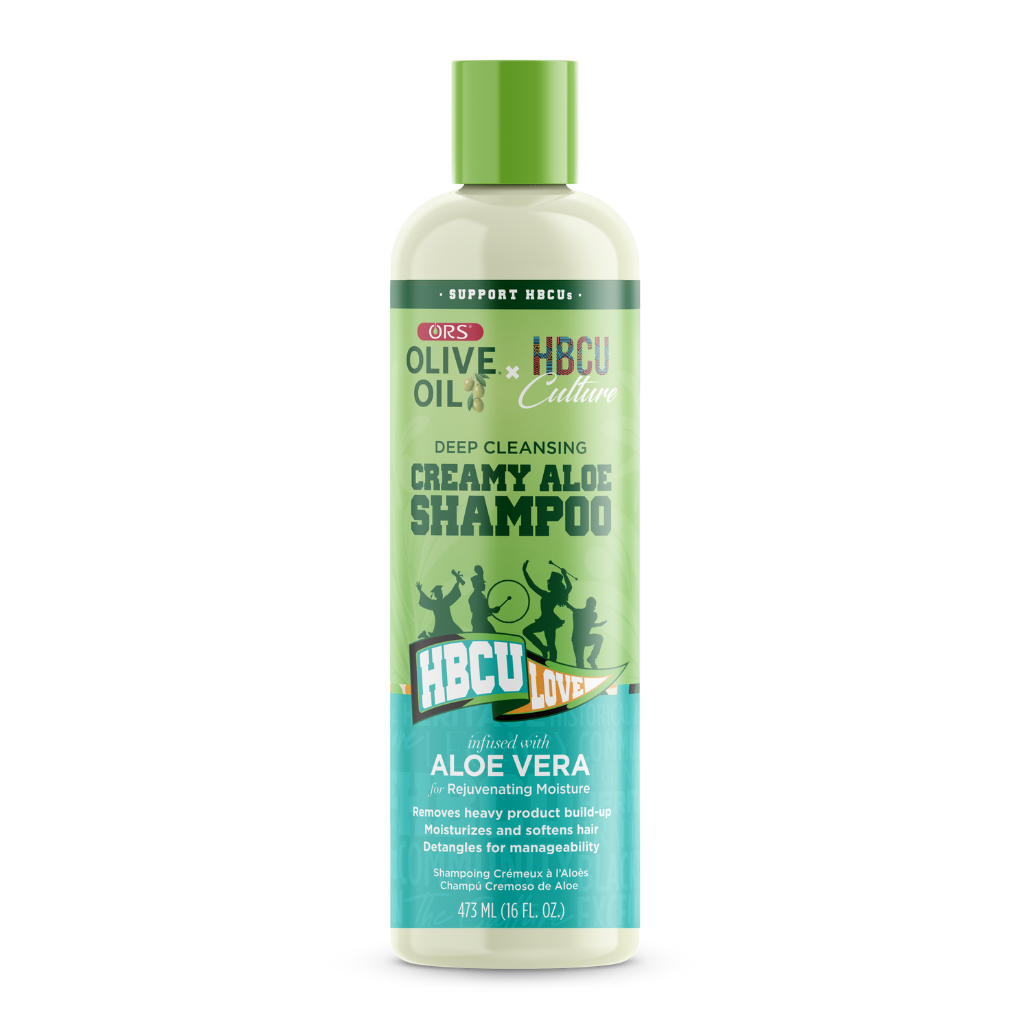 ORS Olive Oil HBCU Deep Cleansing Creamy Aloe Shampoo for Rejuvenating Moisture (16.0 oz)