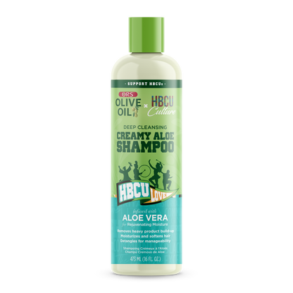 ORS Olive Oil HBCU Deep Cleansing Creamy Aloe Shampoo for Rejuvenating Moisture (16.0 oz)