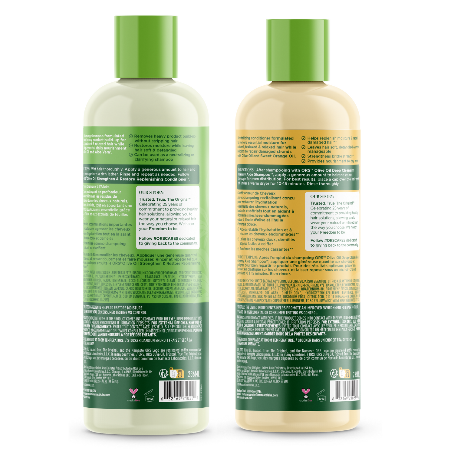 ORS Olive Oil Shampoo &amp; Conditioner for Revitalizing Moisture (8.0 oz) 2-Piece Set