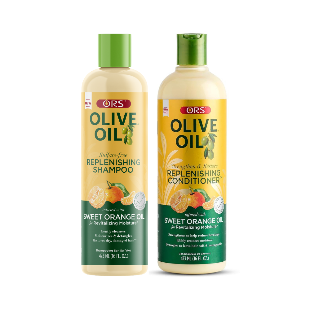 ORS Olive Oil Replenishing Shampoo &amp; Conditioner Bundle for Revitalizing Moisture